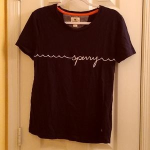 Top Sperry 100% cotton t-shirt, navy, large